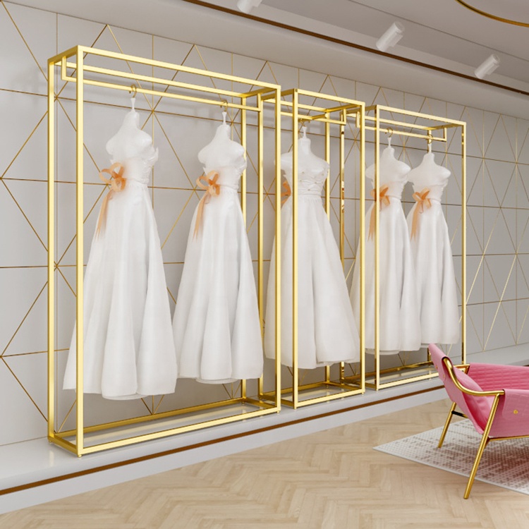 gold clothes hanging rack