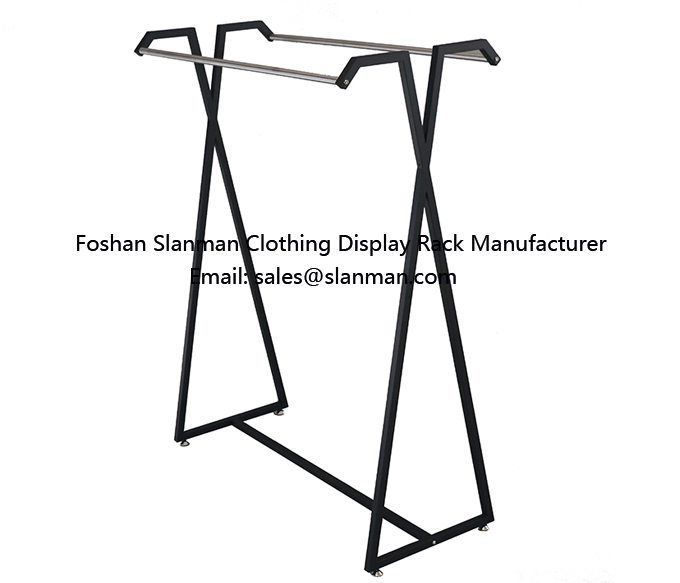Retail Store Furniture Layout Garment Shelves Metal Dress/Clothing Display Rack