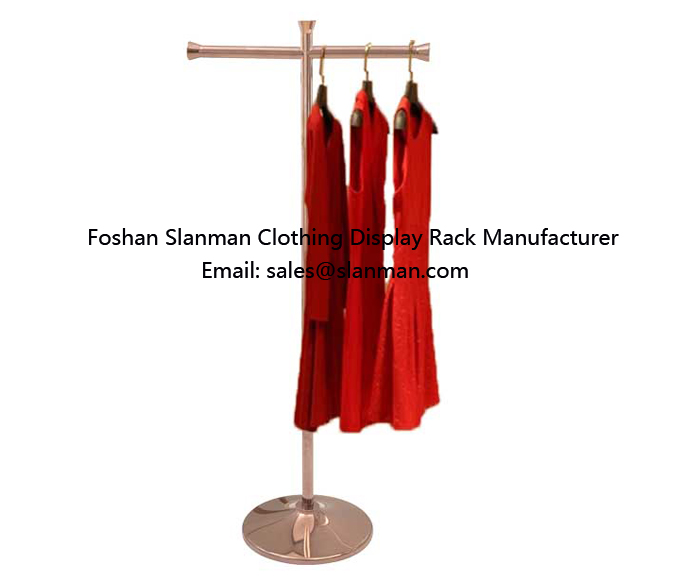 Stainless Steel Rose Gold Standing Alone Clothes rack