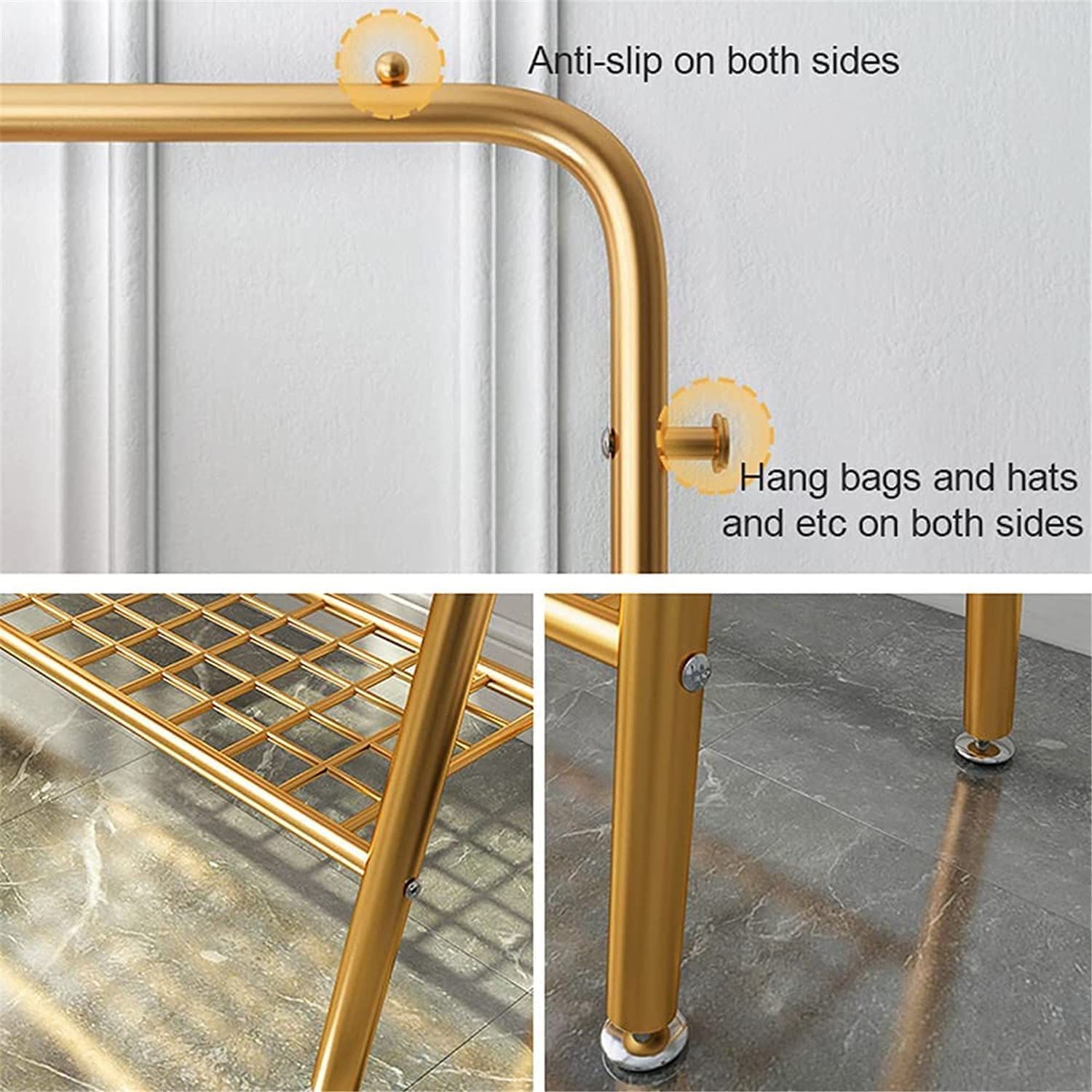 gold clothes rack